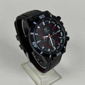 GT Grand Touring Watch Black with Red Details, Adjustable Buckle Band NEW